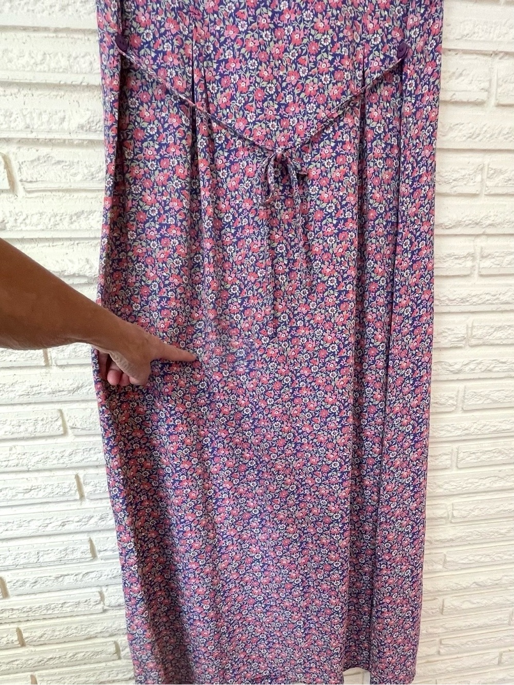 April Cornell Vintage Sleeveless Maxi Dress S Ditsy Floral Cottagecore Grunge - Picture 15 of 16